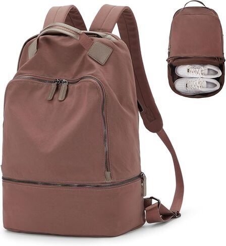 حقيبة ظهر رياضية للنساء والرجال، حقيبة رياضية خفيفة الوزن مع حجرة للأحذية، حقيبة ظهر رياضية مقاومة للماء مع جيب مبلل، أسود in Kuwait