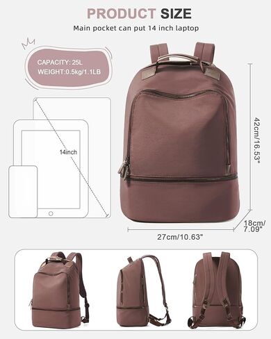 حقيبة ظهر رياضية للنساء والرجال، حقيبة رياضية خفيفة الوزن مع حجرة للأحذية، حقيبة ظهر رياضية مقاومة للماء مع جيب مبلل، أسود in Kuwait