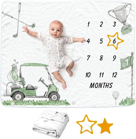 Wizard Baby Monthly Blanket for Girls, Newborn Month Blanket, Soft Flannel Photography Background Prop Blanket, Personalized Shower Gift, Wizard in Saudi Arabia