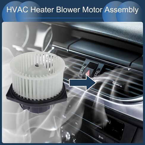 مجموعة محرك منفاخ HVAC، رقم 96539656 لسيارة شيفروليه أفيو 2004-2008 بلاستيك معدني أسود وأبيض، قطعة واحدة in Saudi Arabia