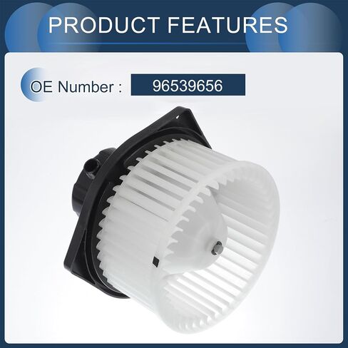 مجموعة محرك منفاخ HVAC، رقم 96539656 لسيارة شيفروليه أفيو 2004-2008 بلاستيك معدني أسود وأبيض، قطعة واحدة in Saudi Arabia