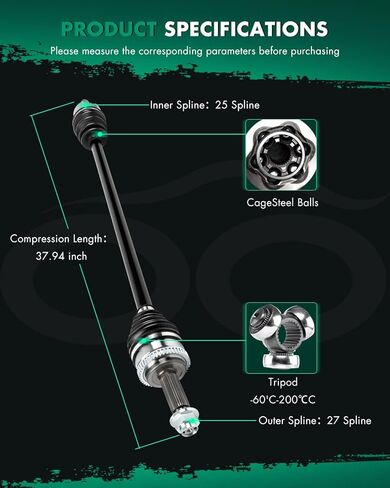 SCITOO Front Right Passenger Side CV Axle Shaft Assembly Fit for Hyundai for Veloster 1.6L NCV37025,495012V000 in Kuwait