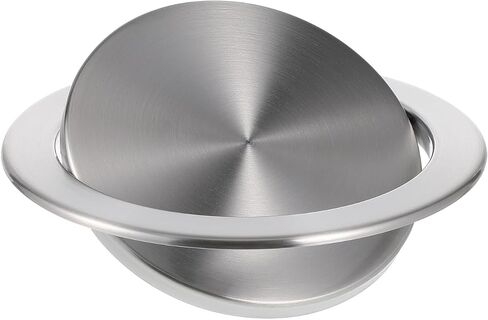 Zerodeko Built-in Countertop Trash Bin Waste Lid Balance Flap Cover Stainless Steel Kitchen Garbage Can Grommet Recessed Trash Can Lid M in Saudi Arabia