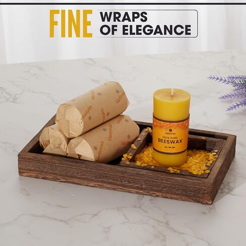 Beeswax Pillar Candles Set of 4, 2x4 Inch, 100% Beeswax Candle with Cotton Wick, Long Burning, Dripless Candle Bees Wax for Home, Décor, Prayer, Emergency in Saudi Arabia
