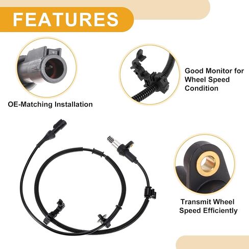 ABS Wheel Speed Sensor No.F81Z2C205AA Front Left ABS Sensor Anti-lock Braking System Sensor for Ford Excursion 2000-2005 2Wd in Saudi Arabia