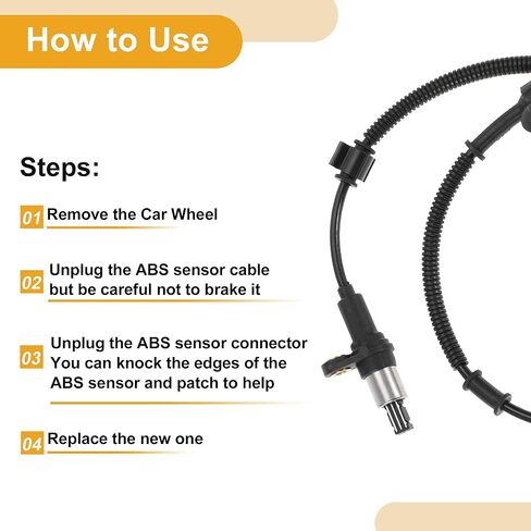 ABS Wheel Speed Sensor No.F81Z2C205AA Front Left ABS Sensor Anti-lock Braking System Sensor for Ford Excursion 2000-2005 2Wd in Saudi Arabia