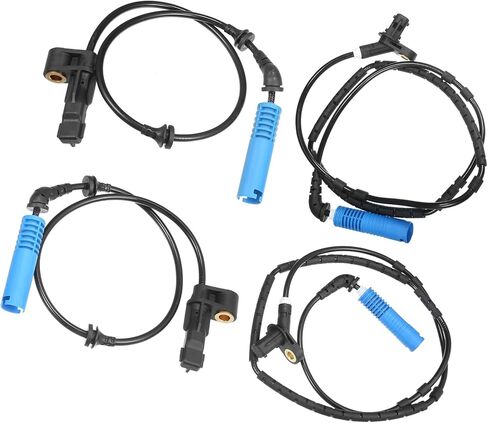 Front Rear Left Right ABS Sensor Wheel Speed Sensor, for BMW 325Ci 2001-2006, Plastic, No.34526752681/34526752682/34526752683, Black, 4pcs Durable Material in Saudi Arabia