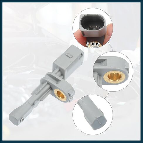 Rear Left Right Car ABS Wheel Speed Sensor Fit for Audi A3 for Volkswagen Golf No.WHT003864A - Pack of 2 Automotive Parts in Saudi Arabia