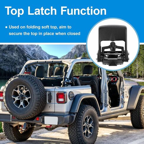 Folding Top Latch for Jeep Wrangler JL 2018-2025 for Jeep Gladiator Direct 2020-2025 No.68391566AA/68391566AB for Jeep Wrangler Gladiator Soft Top Latches Lock Top Door Latch in Saudi Arabia
