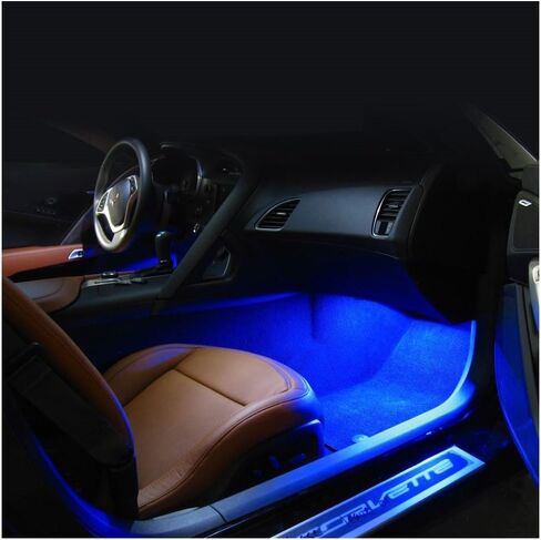 طقم الإضاءة الداخلية C7 Footwell LED لسيارة كورفيت 2014-2019 (أحمر فائق السطوع) in Kuwait