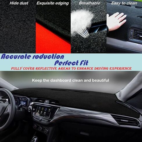 حصيرة غطاء لوحة القيادة تناسب KIA K4 2024 2025 2026، وسادة غطاء لوحة القيادة، بوليستر مخصص/غير قابل للانزلاق/مضاد للوهج/أسود in Kuwait