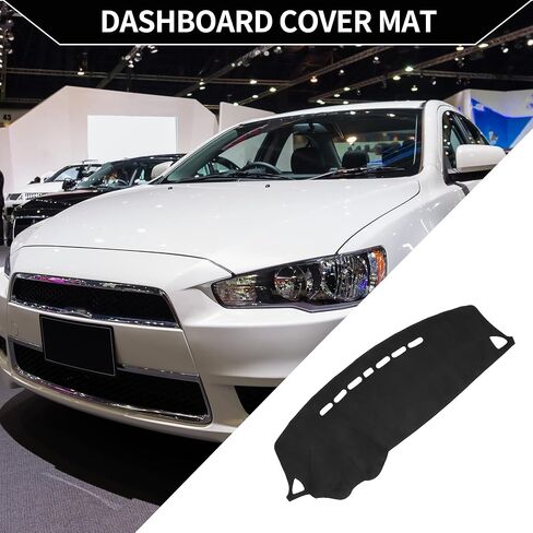 Dash Cover for Mitsubishi Lancer EX 2008-2017 / Center Console Dashboard Cover/Non-Slip/Suede / 1 Pcs Black in Saudi Arabia