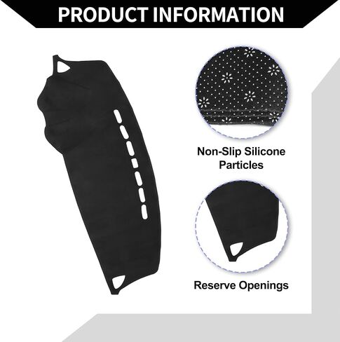 Dash Cover for Mitsubishi Lancer EX 2008-2017 / Center Console Dashboard Cover/Non-Slip/Suede / 1 Pcs Black in Saudi Arabia