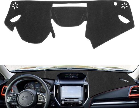 x xotic tech Center Console Dashboard Mat Pre-Cut Non-Slip Sunshield Sun Glare Protector Dash Carpet Pad Black Cover Compatible with Subaru Forester 2019-2024,Crosstrek 2018-2021 in Saudi Arabia