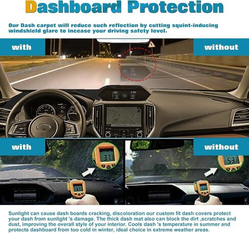 x xotic tech Center Console Dashboard Mat Pre-Cut Non-Slip Sunshield Sun Glare Protector Dash Carpet Pad Black Cover Compatible with Subaru Forester 2019-2024,Crosstrek 2018-2021 in Saudi Arabia