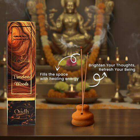 Serene Aura Incense Sticks – Lavender, Bakhoor & Zivamani (3 Fragrances) – 9" Charcoal-Free Agarbatti with Clay Holder – Eco-Friendly Packaging – 150 Sticks for Relaxation & Stress Relief in Saudi Arabia