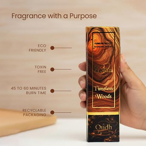 Serene Aura Incense Sticks – Lavender, Bakhoor & Zivamani (3 Fragrances) – 9" Charcoal-Free Agarbatti with Clay Holder – Eco-Friendly Packaging – 150 Sticks for Relaxation & Stress Relief in Saudi Arabia