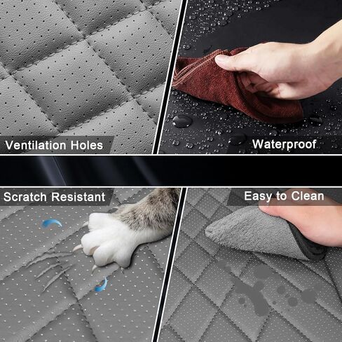 Car Seat Covers for Ford F150 2009-2025, Waterproof Nappa Leather Car Seat Protector, Comfortable and Anti-Slip Car Seat Cover&Accessories(2 Seats with Headrests/Black Gray) in Saudi Arabia