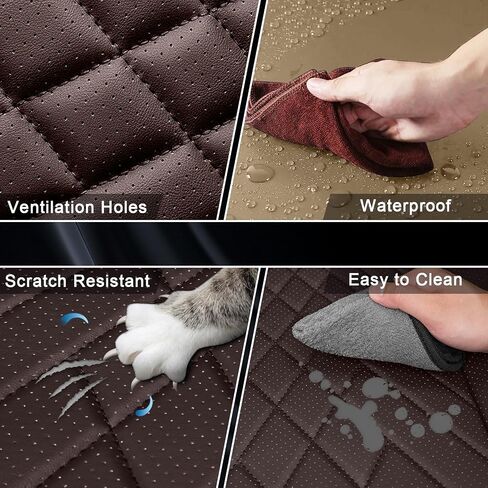 Car Seat Covers for Ford F150 2009-2025, Waterproof Nappa Leather Car Seat Protector, Comfortable and Anti-Slip Car Seat Cover&Accessories(2 Seats with Headrests/Black Gray) in Saudi Arabia