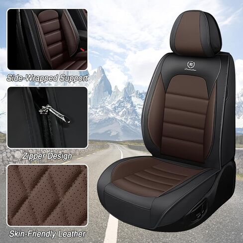 Seat Covers Front Seats for Mercedes Benz GLC 300 2017-2026,Leather Cover Seats for Cars,Automotive Seat Covers Vehicle Cushion Compatible with Airbag（Front Seats,Black Orange） in Saudi Arabia