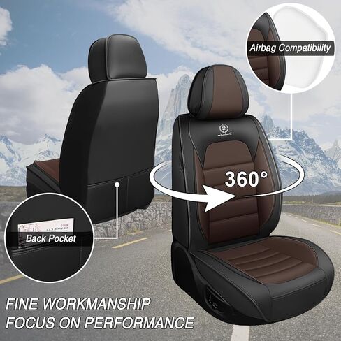 Seat Covers Front Seats for Mercedes Benz GLC 300 2017-2026,Leather Cover Seats for Cars,Automotive Seat Covers Vehicle Cushion Compatible with Airbag（Front Seats,Black Orange） in Saudi Arabia