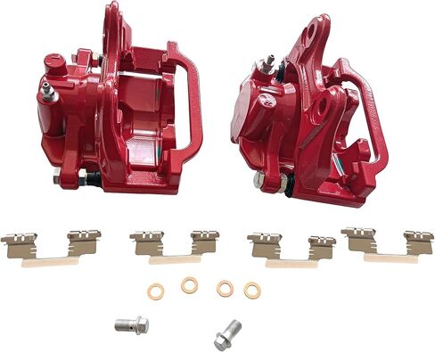 Disc Brake Caliper Assy W/Bracket Rear S5030 High-Temp Red Powder Coated Calipers For 07-20 Cadillac Escalade For 07-20 Chevrolet Avalanche/Silverado 1500/Suburban 1500/Tahoe For 07-20 GMC in Saudi Arabia