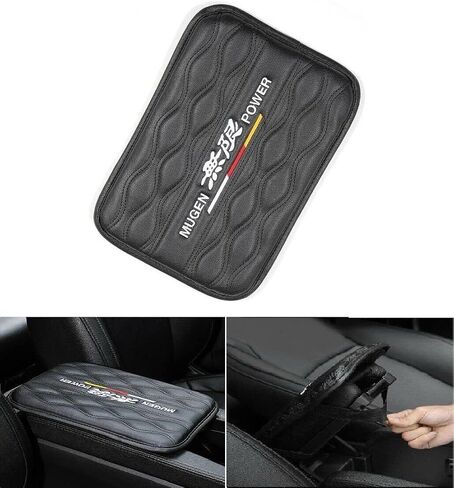 Auto Car Accessory 1x For JDM For MUGEN Leather Car Center Console Armrest Cushion Mat Pad Cover Universal Style_8888 in Saudi Arabia
