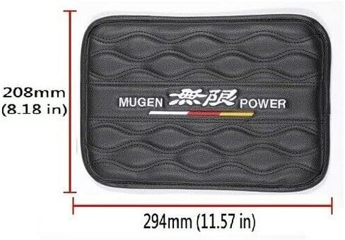 Auto Car Accessory 1x For JDM For MUGEN Leather Car Center Console Armrest Cushion Mat Pad Cover Universal Style_8888 in Saudi Arabia