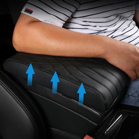 Leather Car Center Console Armrest Mat, for Audi Q5 SUV FY/80A 2017 2018 2019 2020 2021 2022 2023 2024 Car Armrest Box Pad Cover, Waterproof Seat Protector,Brown, normal in Saudi Arabia