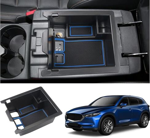 Gah 2024 CX 5 Center Console Organizer Armrest Console Glove Storage Box CX-5 Accessories Insert Tray Container Compatible with Mazda CX5 2017-2025 with Mats in Saudi Arabia