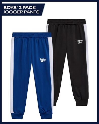 Reebok Toddler Boys Joggers - 2 Pack Tricot Fleece Sweatpants for Toddlers and Little Boys - Athletic Performance Track Pants in Saudi Arabia