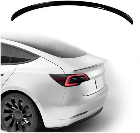 Rear Spoiler Wing Lip Compatible with Model 3 Highland 2024 2025 Rear Trunk Lip Tail Lid Glossy Black in Saudi Arabia