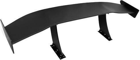 FREEMOTOR802® Universal Fitment GT Trunk Spoiler, Unpainted Black 57'' V1 ABS Spoiler Blade + V1 Aluminum Leg Brackets + V4A Spoiler Legs + V4D Side Plates, Adjustable Rear Trunk Racing Spoiler Wing in Saudi Arabia