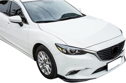 IKON MOTORSPORTS, Front Bumper Lip Compatible with 2016-2017 Mazda 6, Unpainted Black Front Bumper Left Right Side Splitter Spoiler Valance Pair ABS Plastic in Saudi Arabia