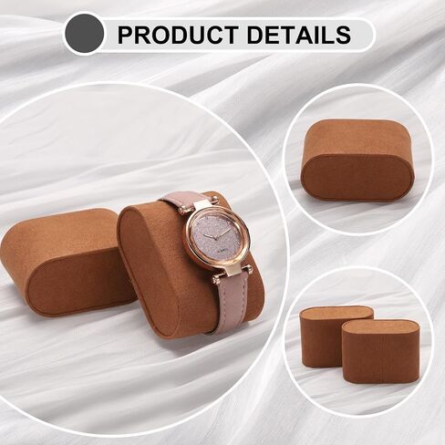uxcell 12pcs Bracelet Watch Pillow Velvet Jewelry Display Pillows Cushion Pad Watch Storage Pillow for Watch Box Light Brown in Saudi Arabia