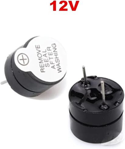 100pcs 3V 5V 12V Active Piezo Buzzer Magnetic Long Continous Beep Tone Alarm Ringer 12 * 9.5mm Buzzers(12x9.5MM 12V) in Saudi Arabia