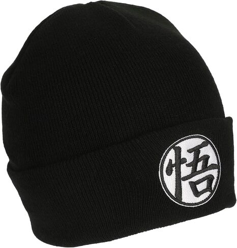 Dragon Ball Z Goku Symbol Embroidery On Acrylic Knit Standard Cuff Beanie in Saudi Arabia