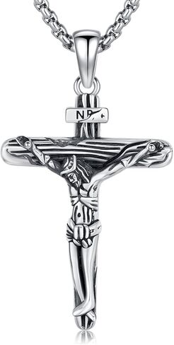 Viking Cross Necklaces Sterling Silver Viking Wolf Pendant Necklace Celtic Cross Necklace Irish Jewelry Birthday Christmas Gift for Women Man in Kuwait