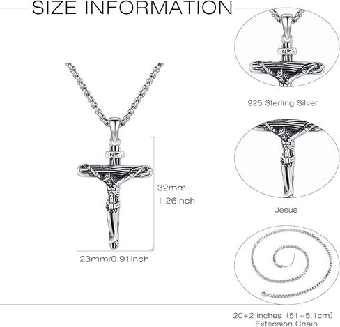 Viking Cross Necklaces Sterling Silver Viking Wolf Pendant Necklace Celtic Cross Necklace Irish Jewelry Birthday Christmas Gift for Women Man in Kuwait