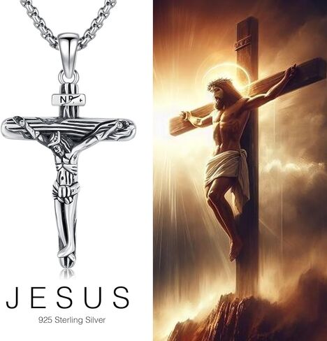 Viking Cross Necklaces Sterling Silver Viking Wolf Pendant Necklace Celtic Cross Necklace Irish Jewelry Birthday Christmas Gift for Women Man in Kuwait