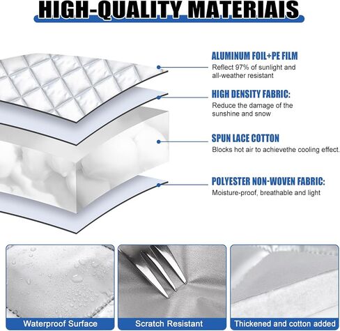 Boat Windshield Cover Fits for A Variety of Boat Windshields and Most Deep V Walk Through Windshields, Waterproof, UV Resistant, Dust-Proof | 105"x 25" in Saudi Arabia