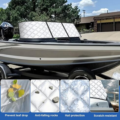 Boat Windshield Cover Fits for A Variety of Boat Windshields and Most Deep V Walk Through Windshields, Waterproof, UV Resistant, Dust-Proof | 105"x 25" in Saudi Arabia