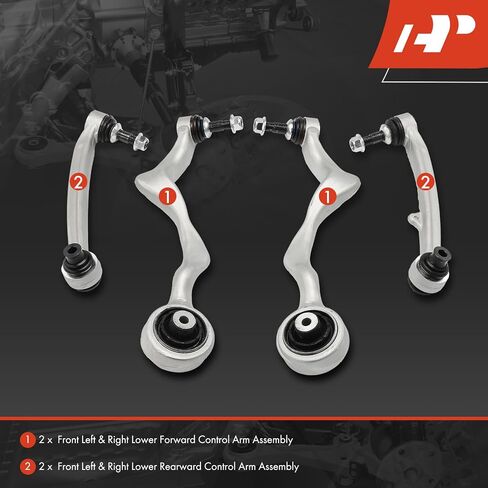 A-Premium Set of 4, Front Lower Forward Rearward Control Arm Kit, with Ball Joint & Bushing, Compatible with BMW 1 Series M 2011, M3 2008-2013 in Saudi Arabia
