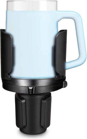 حامل أكواب السيارة العالمي متوافق مع ستانلي بيرة ستاين، كوب التخييم، أكواب YETI Rambler & Hydroflask - قاعدة قابلة للتعديل وقابلة للتوسيع - ملاءمة آمنة للأكواب الكبيرة، والأكواب، وأكواب السفر in Saudi Arabia