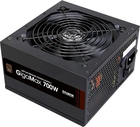 Zalman GigaMax 700W 80 Plus Bronze Certified Power Supply ATX PSU, 105° Capacitor, 120mm Ultra Quiet Cooling Fan, Non-Modular, 5 Year Warranty in Saudi Arabia