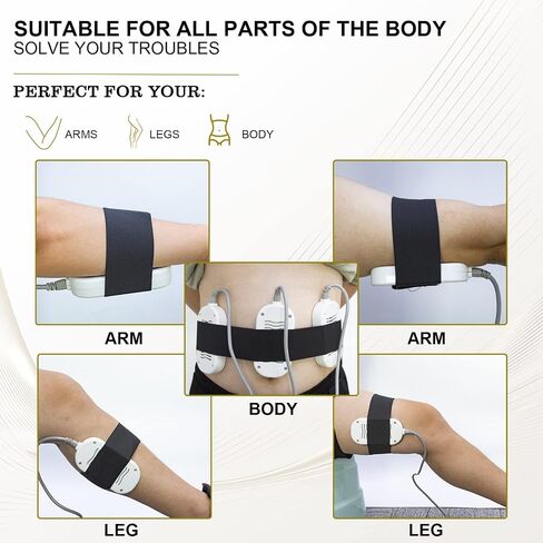 Elastic Bandage Bands Belt For Pads Body Straps Wraps For Slimming Fat Loss Beauty Machine Spare Parts 5cm/1.97inch Wide 10 Pieces Per Set (White) in Kuwait