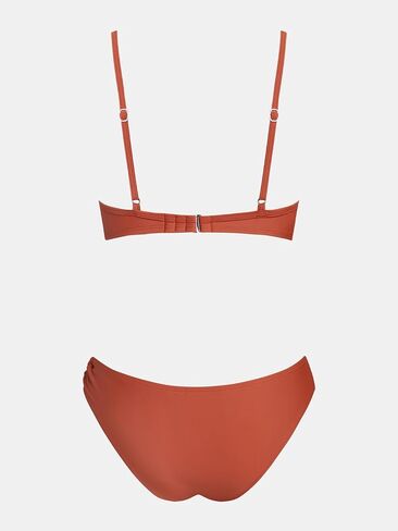 CUPSHE Women's Bikini Sets Two Piece Swimsuit with Bead V Neck Wrapped Front Bathing Suit Mid Rise Back Hook in Saudi Arabia