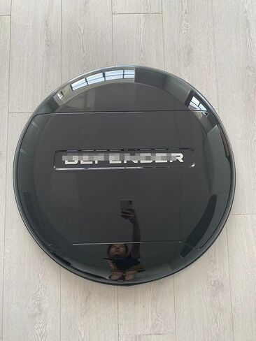 Santorini Black Spare Tire Cover Portecor Fits for Defender 90 110 130 2020 2021 2022 2023 2024 2025 in Saudi Arabia