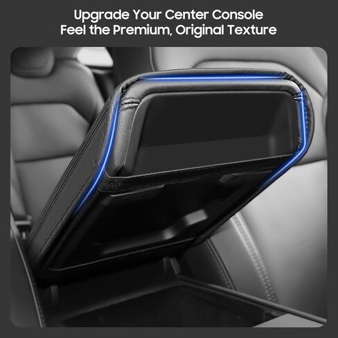 غطاء مسند ذراع جلدي لوحدة التحكم المركزية لسيارة Tesla Model 3 Highland/Model Y Juniper، موديل 3 (2024~2025)/ملحقات موديل Y Juniper الجديدة، أسود in Saudi Arabia