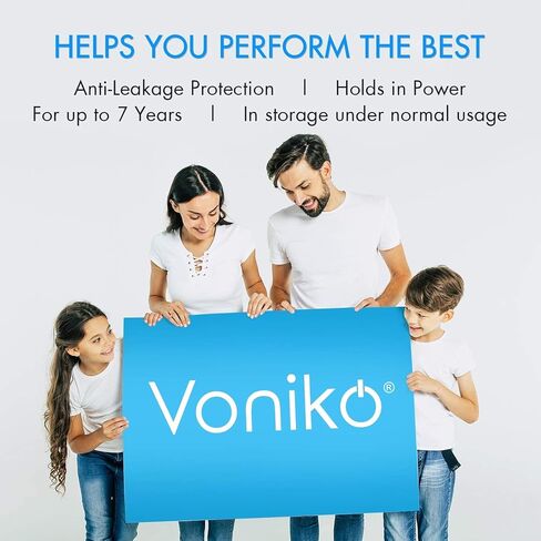 بطاريات ليثيوم Voniko CR2032 3V 6 عبوات لسلامة الأطفال، متوافقة مع AirTag، وKey Fobs، ومقاييس الحرارة، والمقاييس - 7 سنوات من العمر الافتراضي in Kuwait